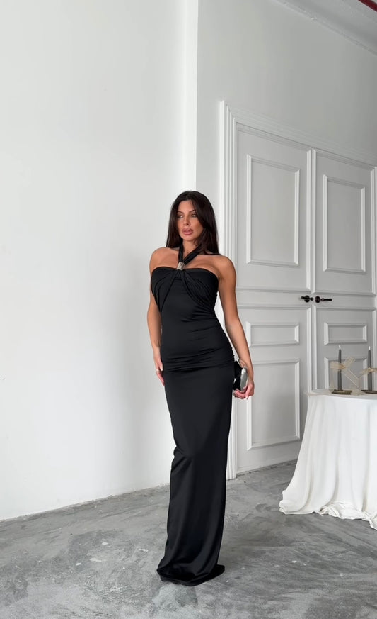 Black Full stretch & lycra Dress