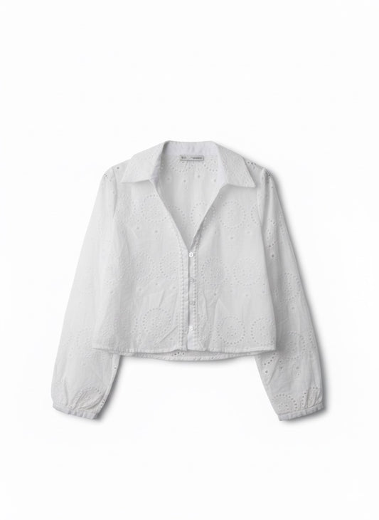 Elegant Embroidered white Top
