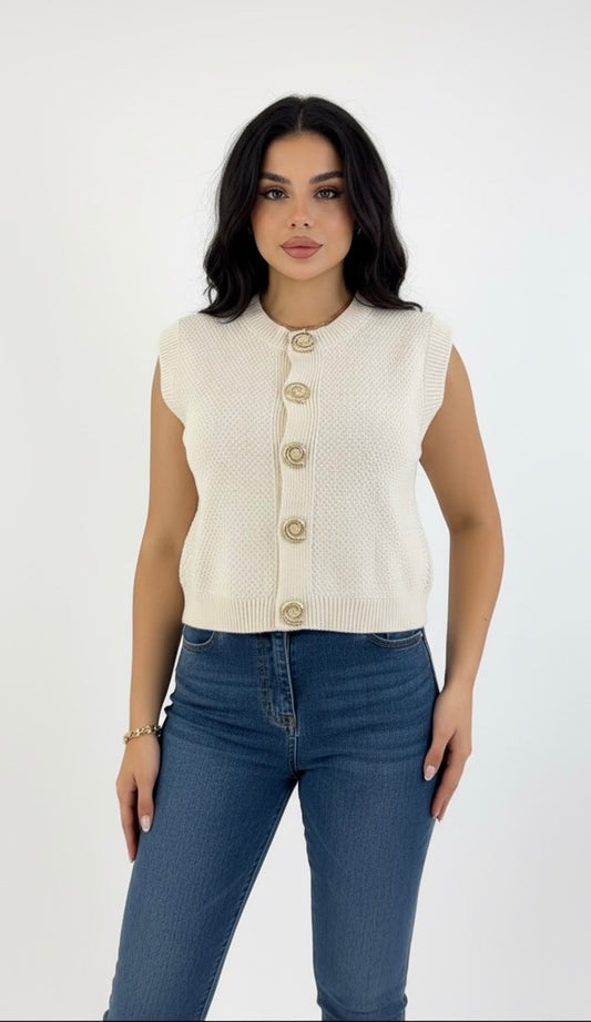 Gold buttoned Vest