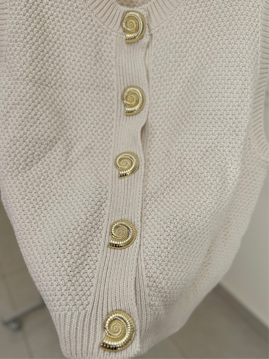 Gold buttoned Vest