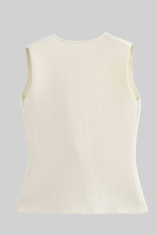 Buttoned knit Top
