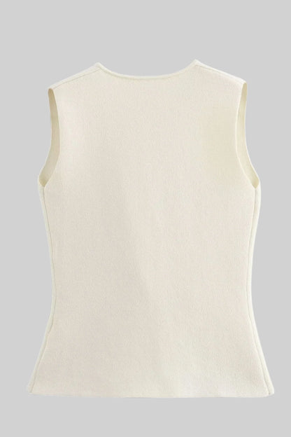 Buttoned knit Top