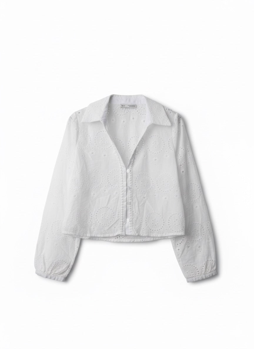 Elegant Embroidered white Top